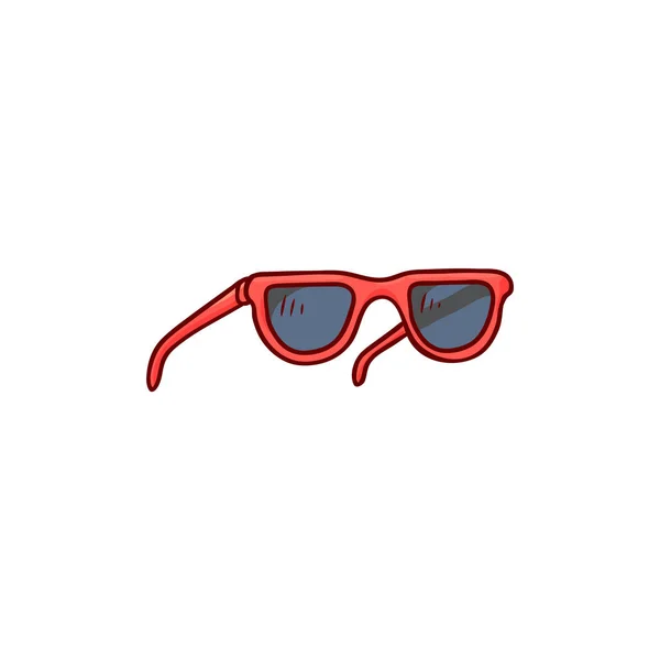 Vector plano playa vintage gafas de sol de moda — Vector de stock