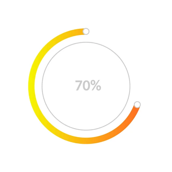 Business Pie Chart Infografik mit einem Anteil von 70 Prozent für Berichte und Präsentationen. — Stockvektor