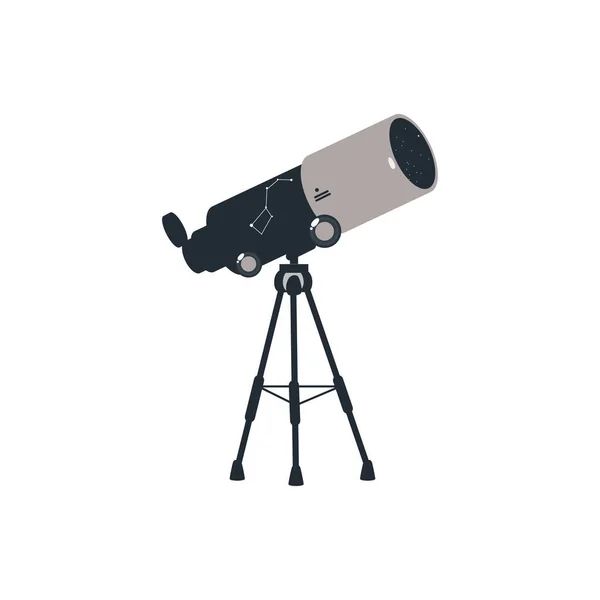 Tripod üzerinde vektör mavi teleskop — Stok Vektör