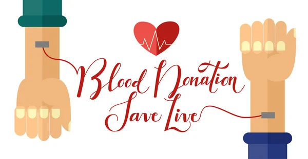 Wektor 14 czerwca krwi dawcy dzień plakat — Wektor stockowy