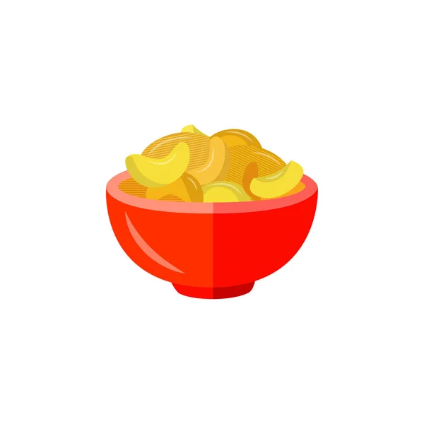 Vektor platt potatischips icon — Stock vektor