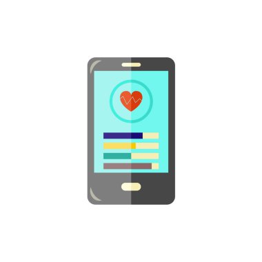 Spor ve sağlık mobil app smartphone - fitness izleme uygulaması ile modern Gadget'ı.