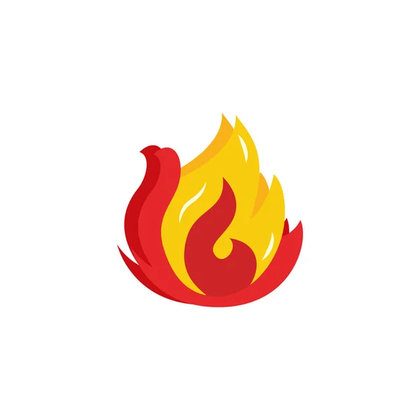 Vecteur flammes de feu plat icône — Image vectorielle