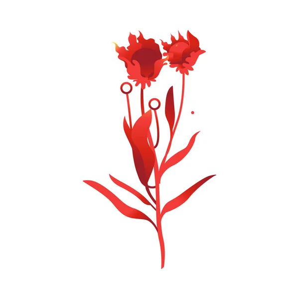Vektor flach abstrakt Herbst Pflanze Symbol — Stockvektor