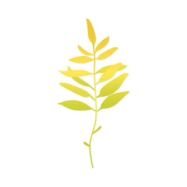 Vecteur plat abstrait automne plante icône — Image vectorielle
