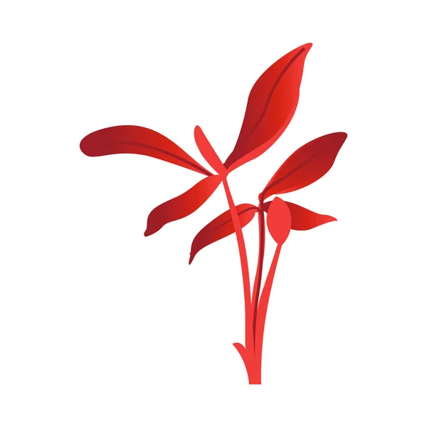 Vector flat abstract autumn plant icon — Stock Vector