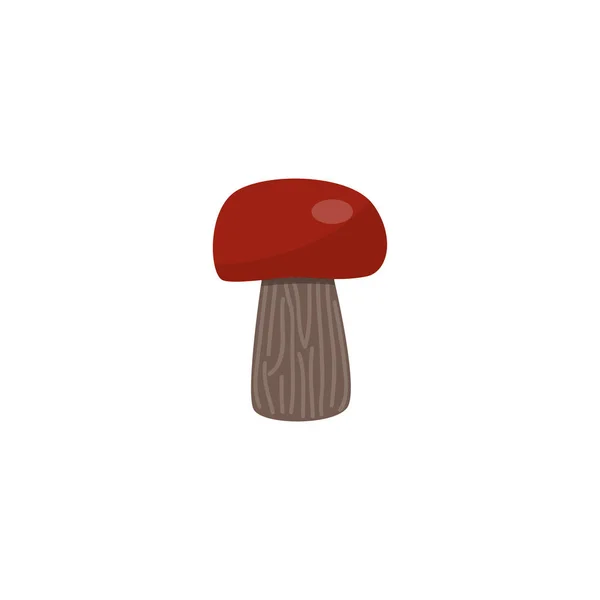 Champignon Porcini avec chapeau brun isolé sur fond blanc . — Image vectorielle