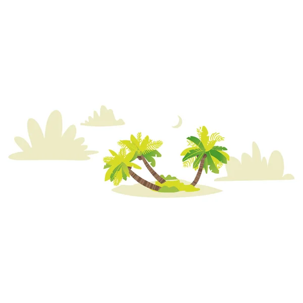 Vector plano viaje playa símbolos icono — Vector de stock