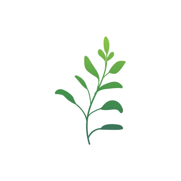 Vector de dibujos animados abstracto icono de la planta verde — Vector de stock