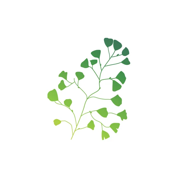 Vector cartoon abstracte groene plant pictogram — Stockvector