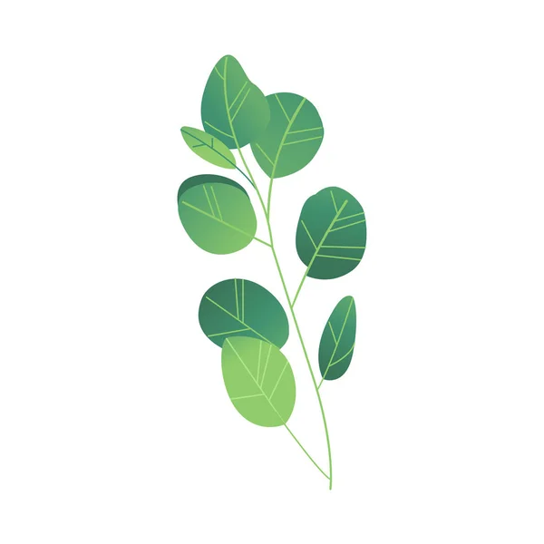 Vector cartoon abstract green plant icon — Stock Vector