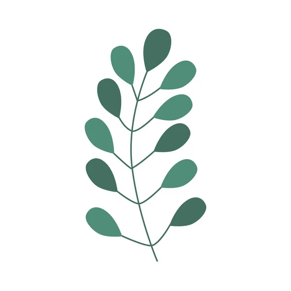 Vettoriale piatto astratto verde icona della pianta — Vettoriale Stock