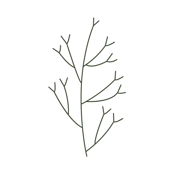 Vektorové ikony byt abstraktní zelených rostlin — Stockový vektor
