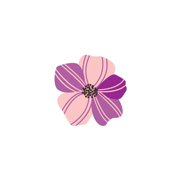 Vecteur plat abstrait vert plante phlox fleur icône — Image vectorielle