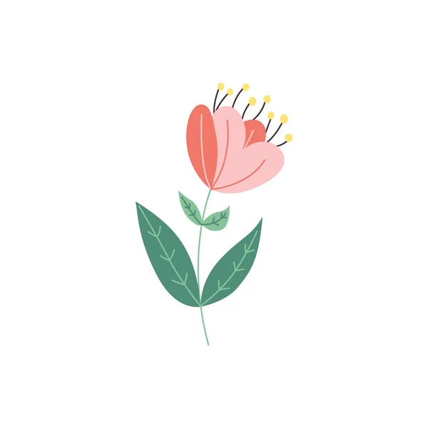 Vektor platt abstrakt tulpan blomma ikon — Stock vektor