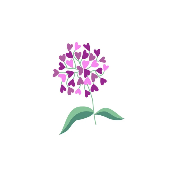 ライラック フラット抽象的な花のアイコンをベクトルします。 — ストックベクタ