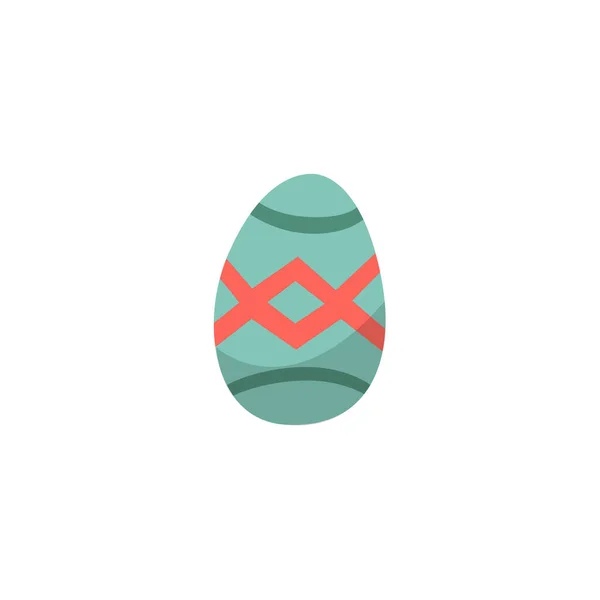 İzole vektör düz dekore edilmiş Paskalya yortusu yumurta simgesi — Stok Vektör