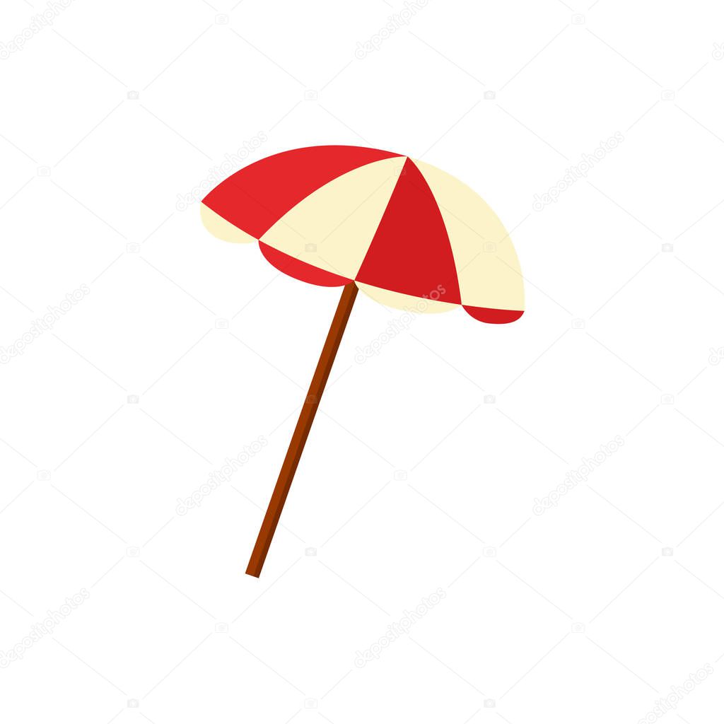 Vector flat beach sun umbrella icon