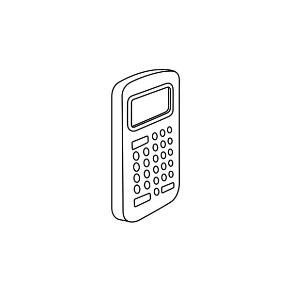 Icona del calcolatore elettronico piatto vettoriale . — Vettoriale Stock