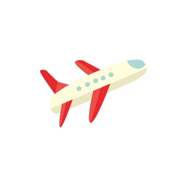 Vector flat airplane icon — Stock Vector