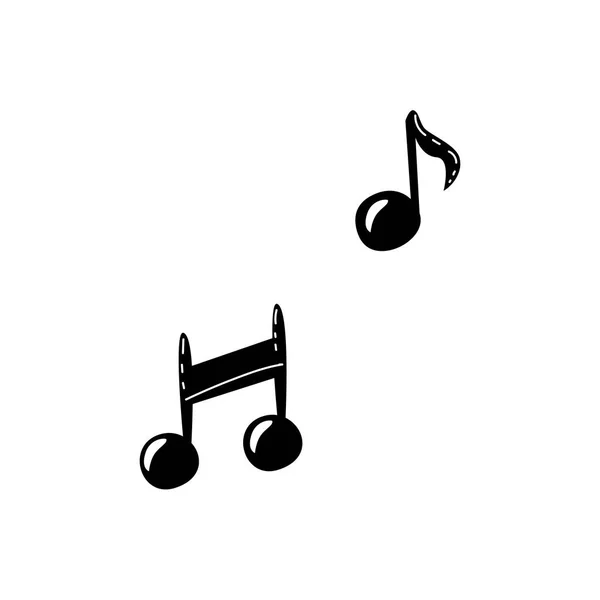 Vector icono de nota de música plana aislado — Vector de stock