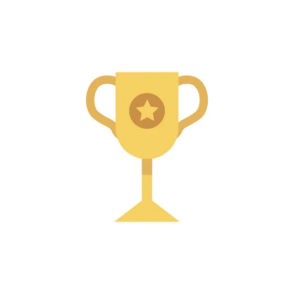 Vektor plochý zlatý vítěz poháru ikona — Stockový vektor