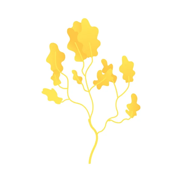 Branche jaune automne des feuilles - feuillage végétal pour un design naturel saisonnier . — Image vectorielle