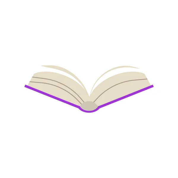 Vector plano abierto libro icono — Archivo Imágenes Vectoriales