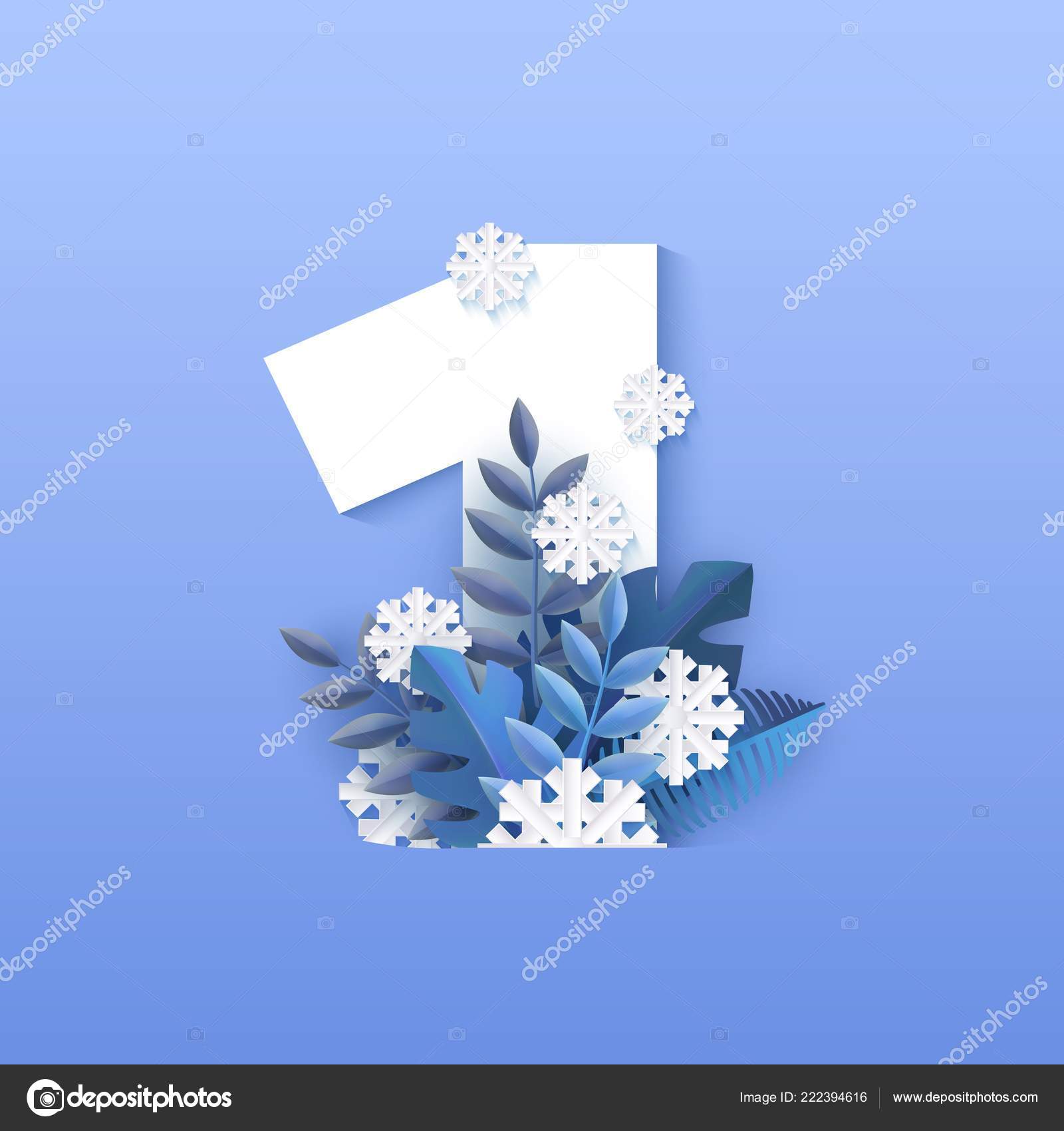 番号 1 つの冬の自然のデザインのベクトル イラスト ストックベクター C Sabelskaya 番号 1 つの冬の自然のデザインのベクトル イラスト ストックベクター C Sabelskaya