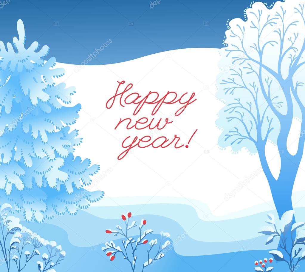 Vector happy new year holiday design poster