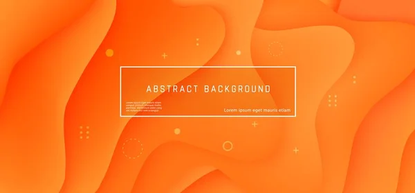 Vector abstracte achtergrond wave motion flow oranje — Stockvector