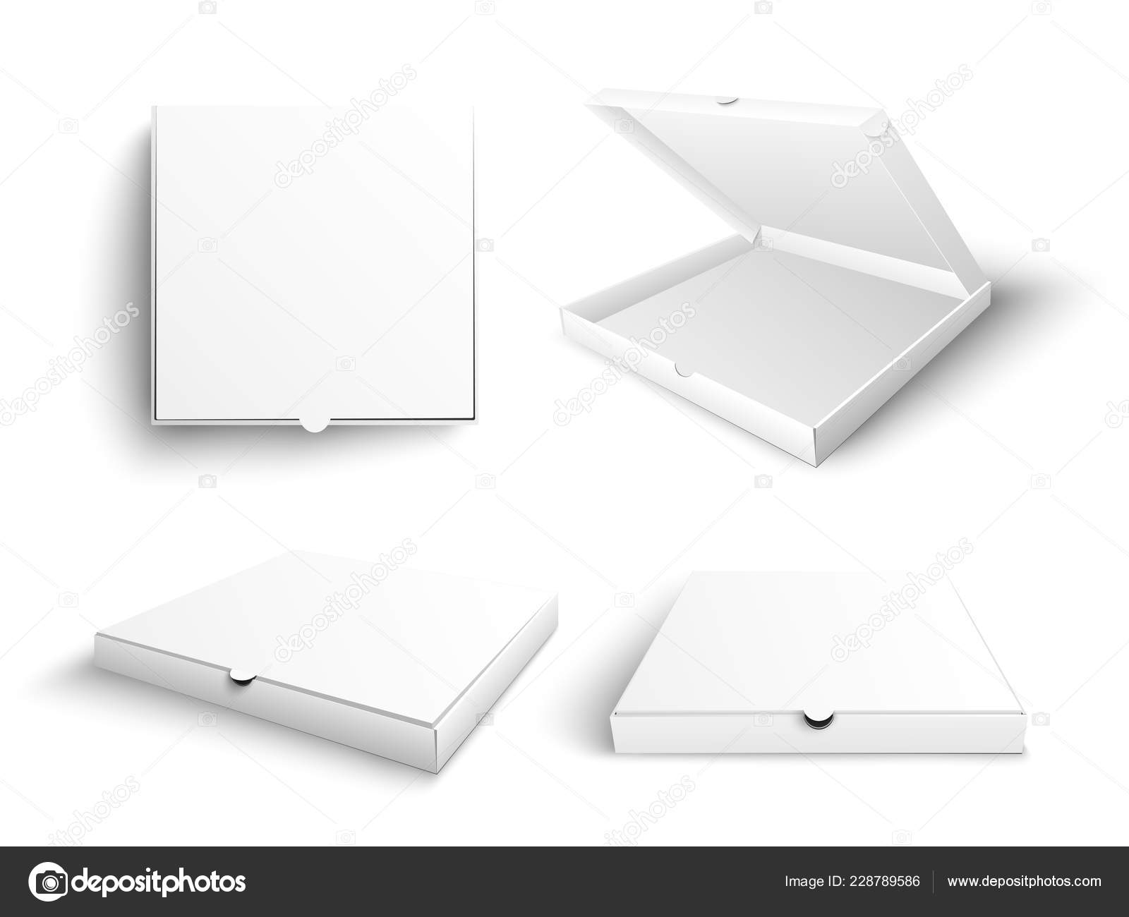 Download White Pizza Box Mockup White Blank Pizza Box Mock Up Vector Illustration Set In Realistic Style Stock Vector C Sabelskaya 228789586 PSD Mockup Templates