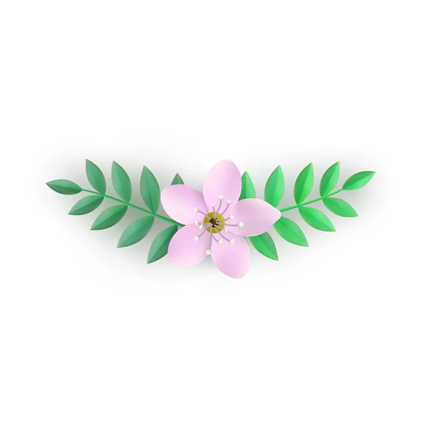 Ilustración vectorial de la composición floral para el diseño romántico . — Vector de stock
