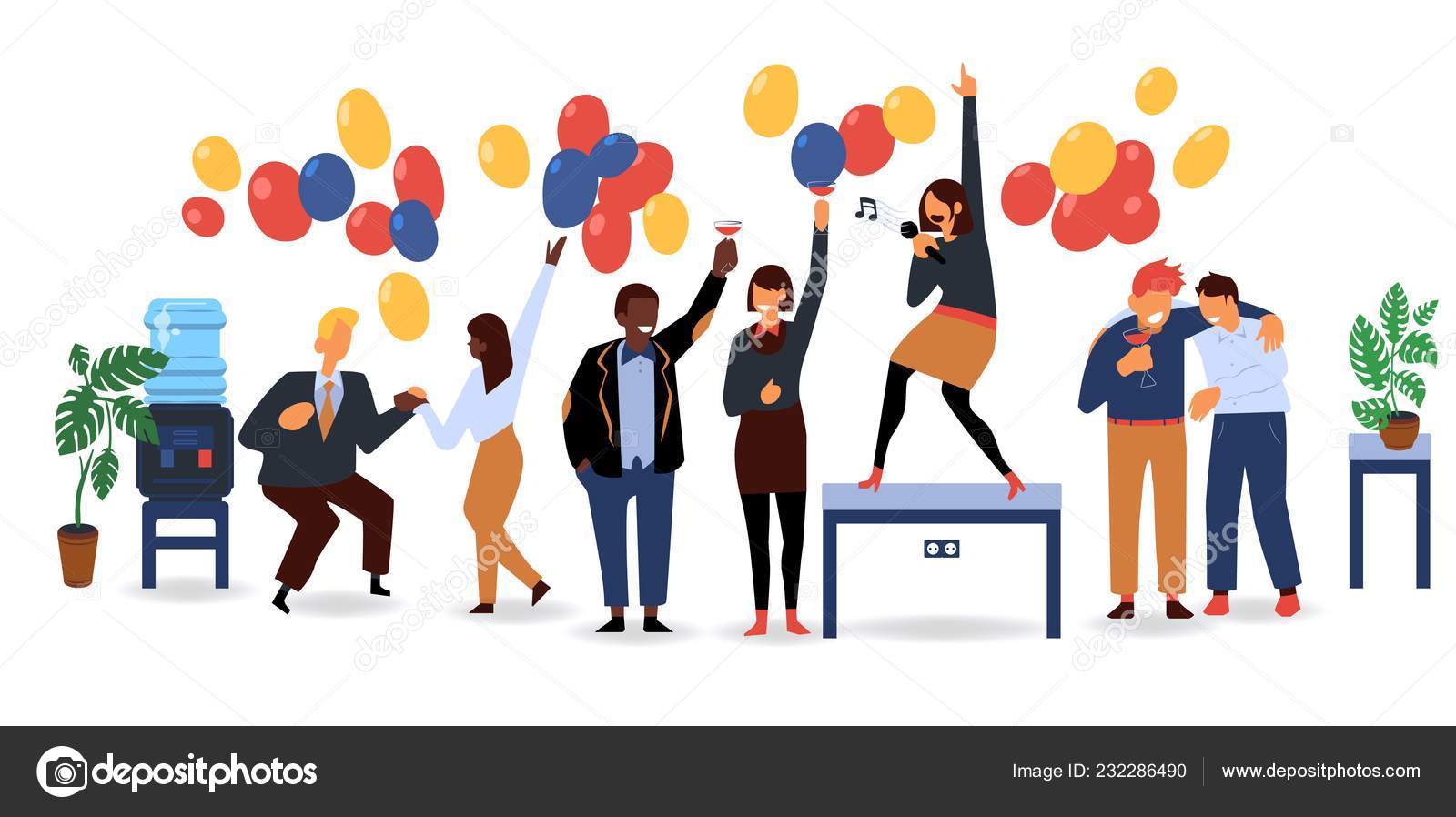 vector flat business people