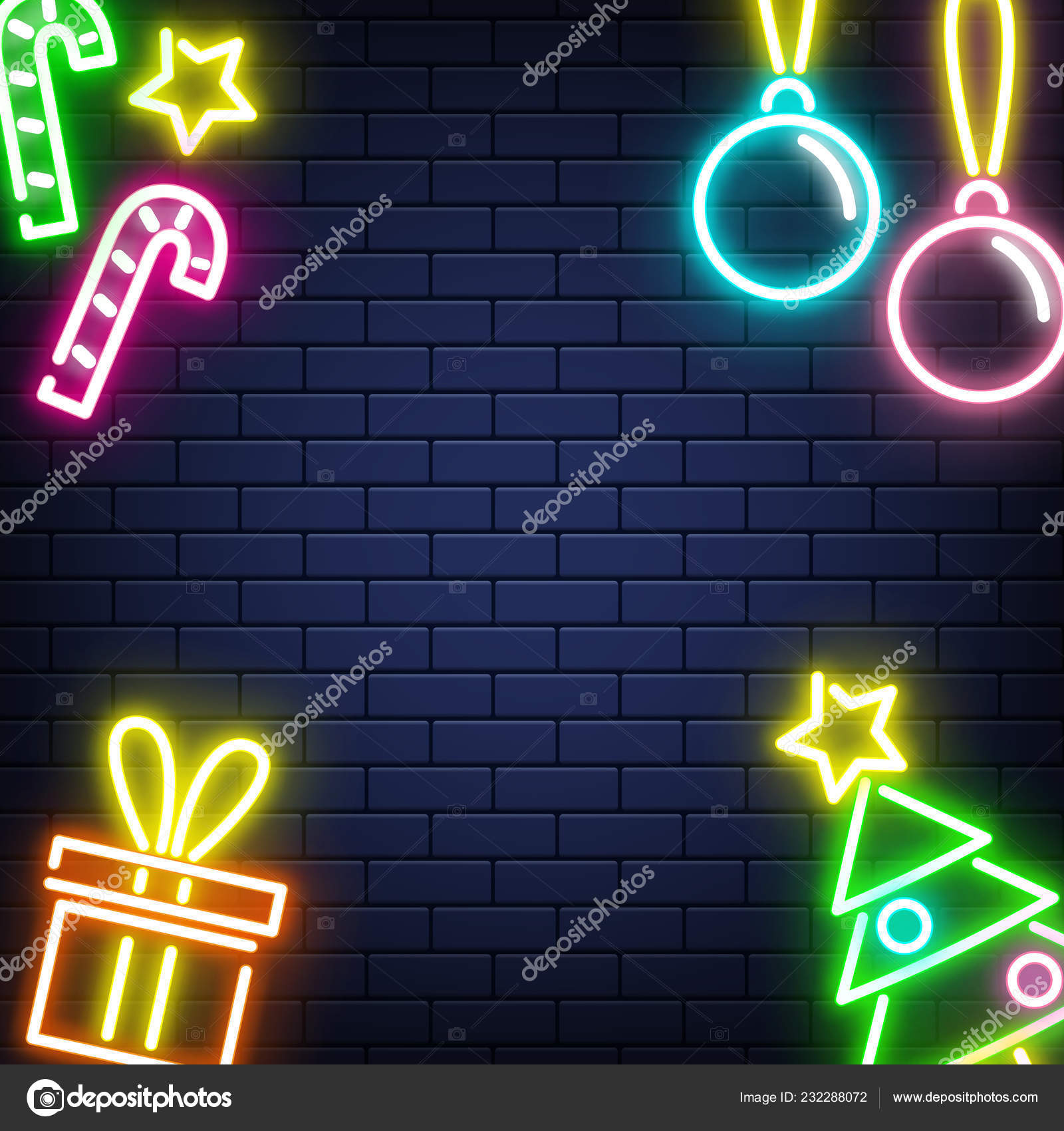 Christmas bells neon icon on light background Vector Image