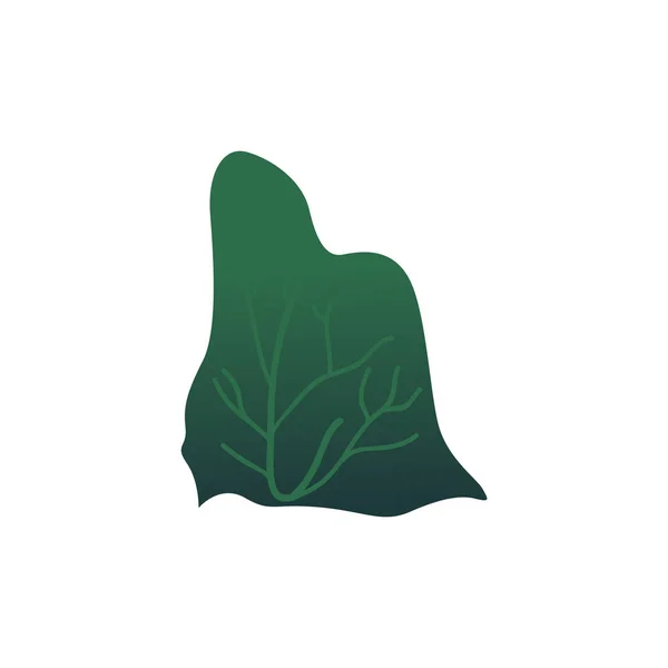Ikon kartun pohon hijau abstrak vektor - Stok Vektor