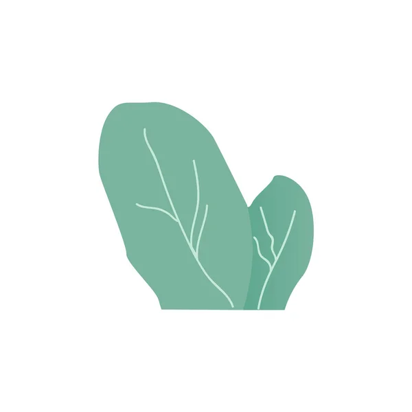 流行のフラット グラデーション スタイルのファンタジー低木や植物の葉のベクトル イラスト. — ストックベクタ