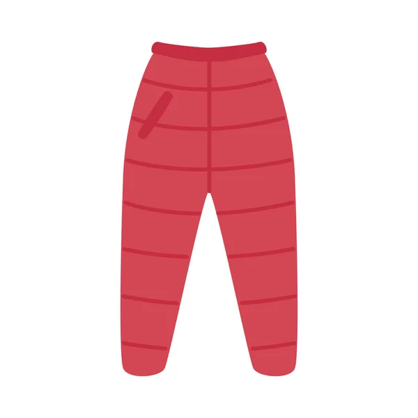 Pantalon chaud rouge plat vectoriel, icône de pantalon — Image vectorielle