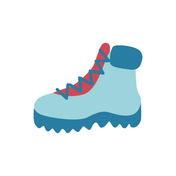 Caminata plana vectorial, icono de botas de paseo casual — Vector de stock