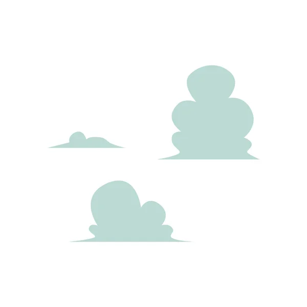 Vector cielo abstracto nubes azules conjunto de iconos — Vector de stock