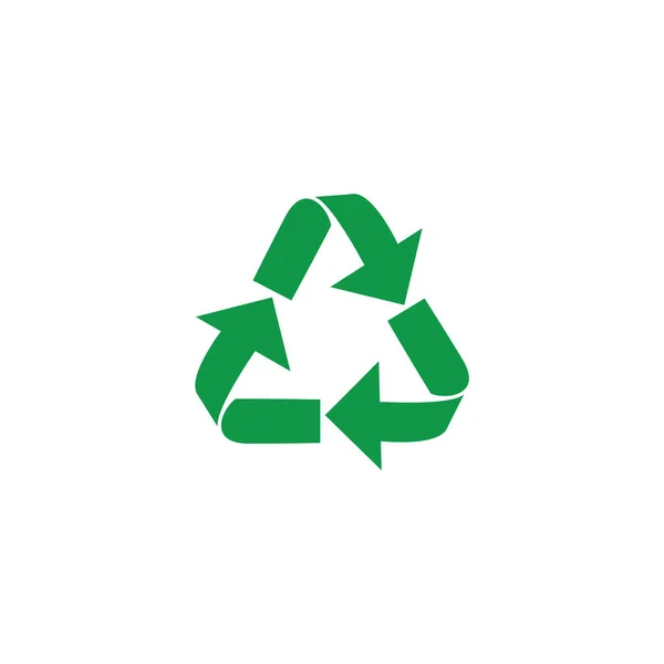Vektorové ilustrace recyklace a nulový odpad symbol zelených šipek v podobě trojúhelníku. — Stockový vektor