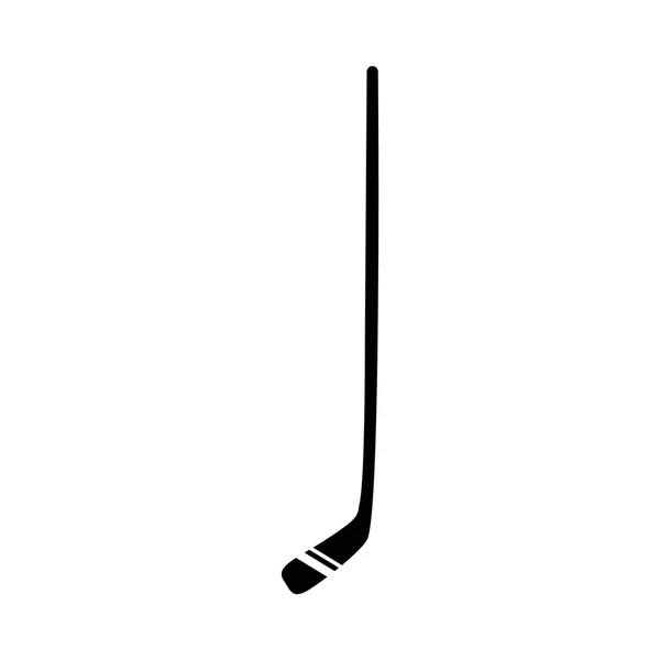 Vector ice hockey stick silhouette icon for sport — Stock Vector