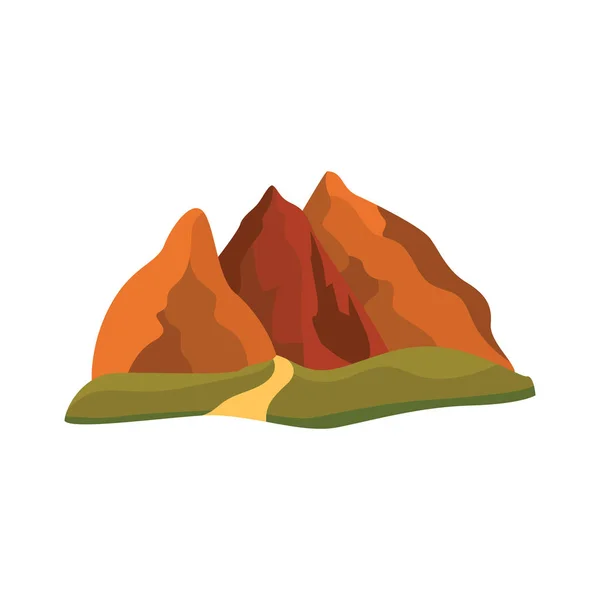 ベクトル抽象山岩黒フラット アイコン — ストックベクタ