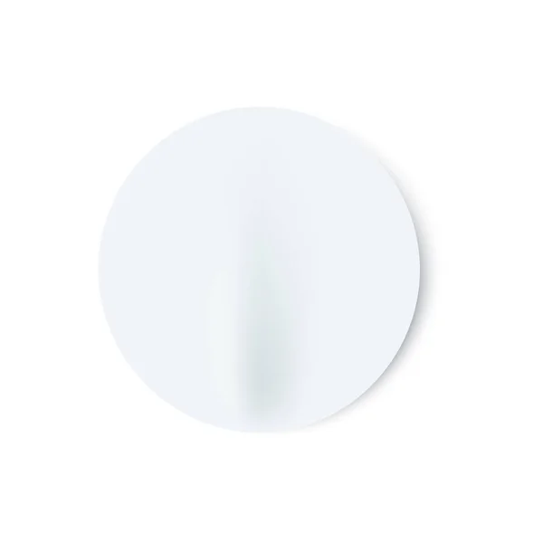 Vector illustration of badly glued white blank round stick in realistic style. — Stock Vector