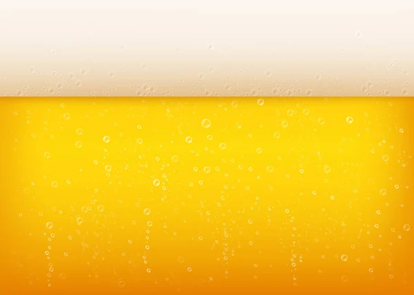 Wektor tle piwo lager z białej pianki — Wektor stockowy