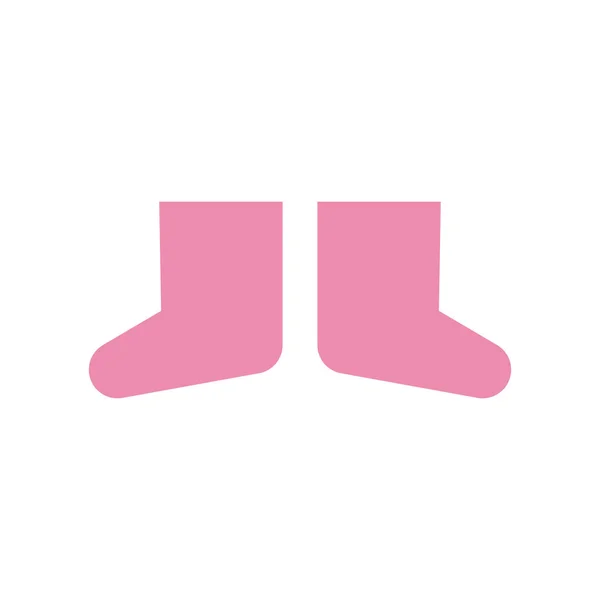 Düz stil vektör çizim sıcak kış çift çorap. — Stok Vektör