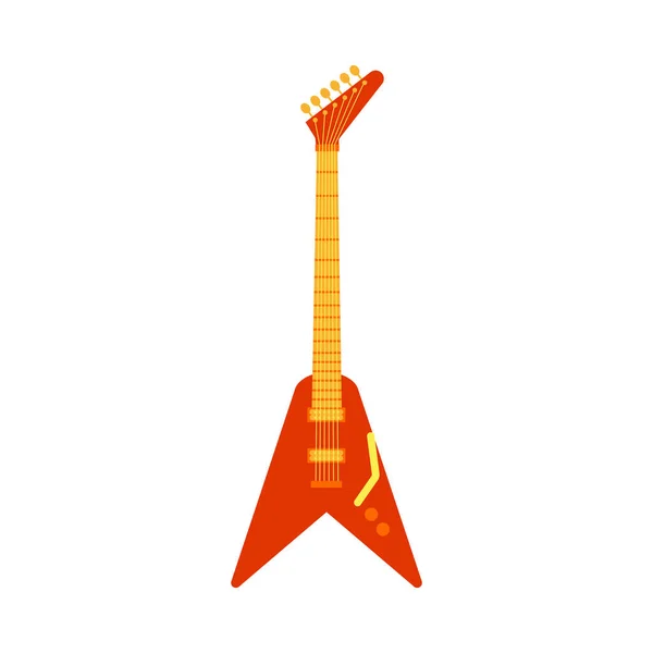 Vector black electric guitar, classic rock icon — Stock Vector