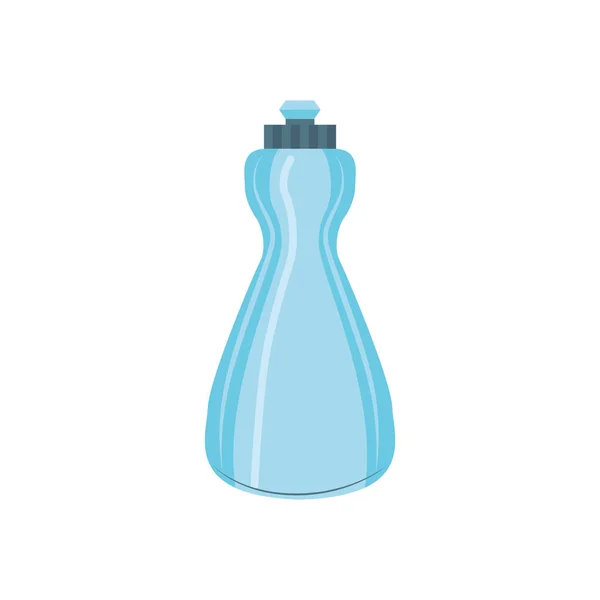 Vector botella de plástico azul para el icono de la bebida pura — Archivo Imágenes Vectoriales