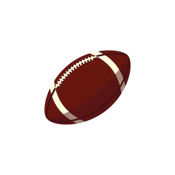 Bola de rugby vetorial, ícone simples de equipamento esportivo — Vetor de Stock