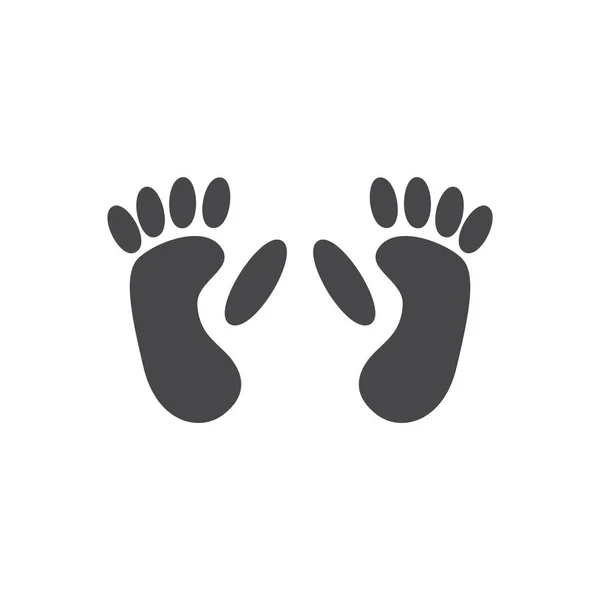 Vektor abstrakte Affenaffen Fußabdruck schwarzes Symbol — Stockvektor
